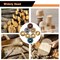 11PCS Wood Carving Disc Set for 4" or 4 1/2" Angle Grinder, Stump Tool Grinding Wheel Disc with 5/8" Adapter Ring, Woodworking Grinder Attachment for Cutting Shaping Carving Sanding Polishing